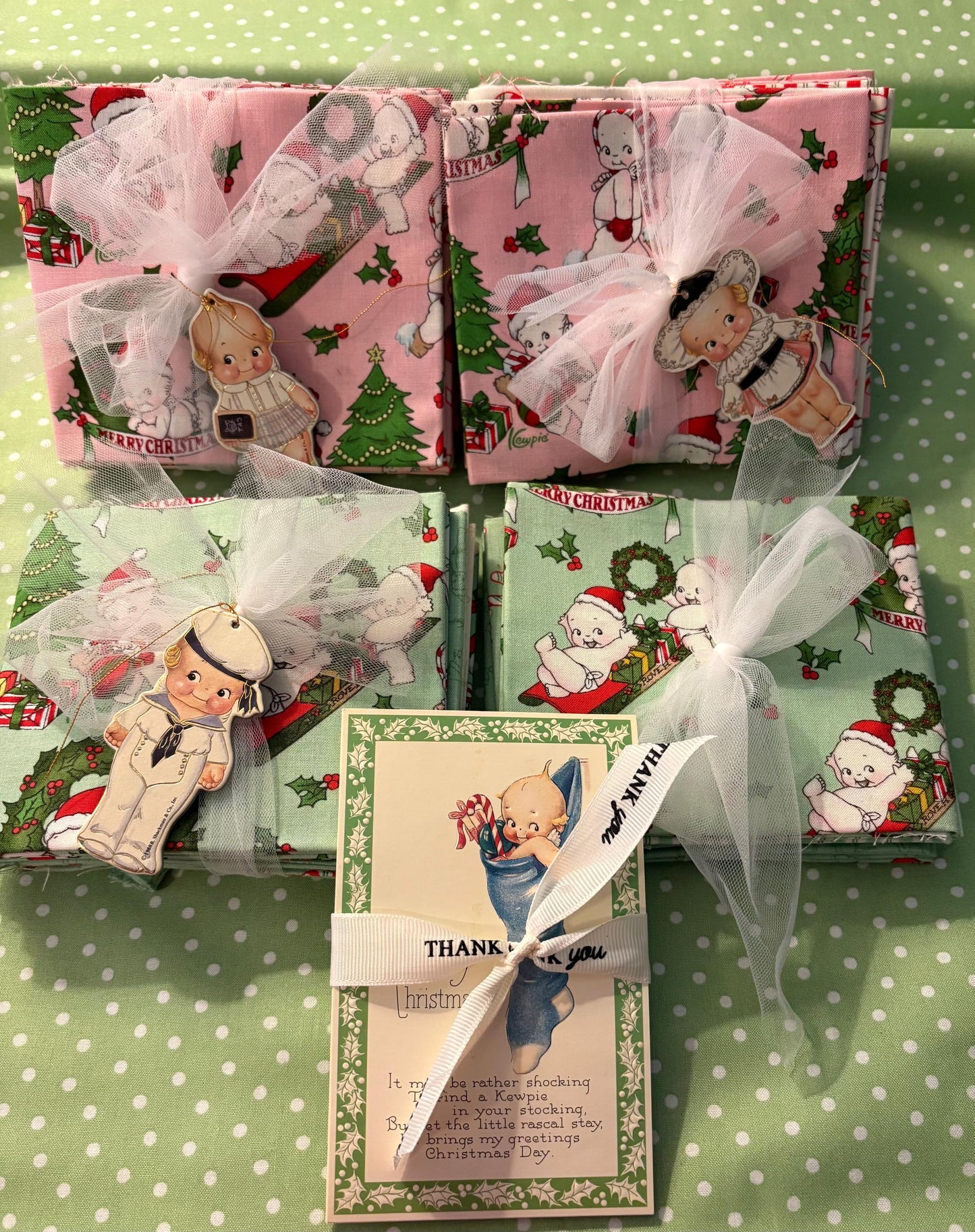FABRIC KEWPIE Doll CHRISTMAS Fat Quarter Bundle Your Choice