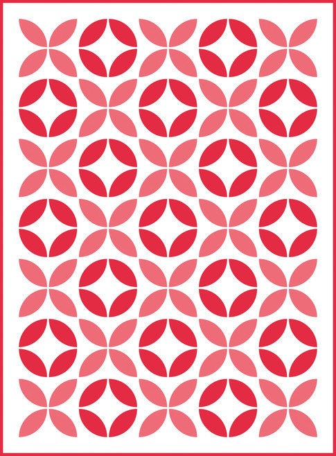 PATTERN Lovey Dovey XOXO Valentines Day Applique Quilt for February 3 sizes