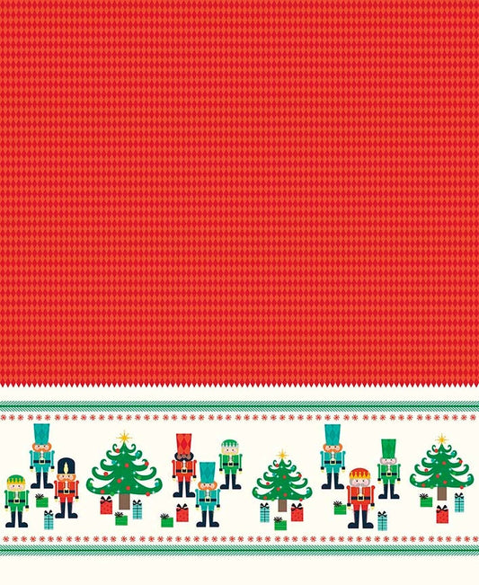 FABRIC NUTCRACKER CHRISTMAS Border Stripe Tablecloth Border by Riley Blake  1/2 Yard