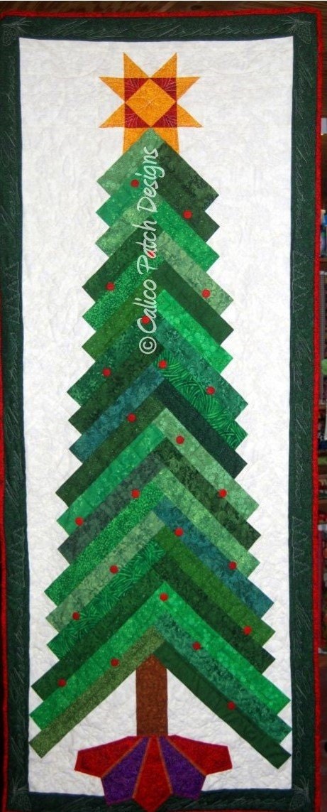 PATTERN CHRISTMAS Tree BRAID Quilted Wall Hanging      We combine shipping