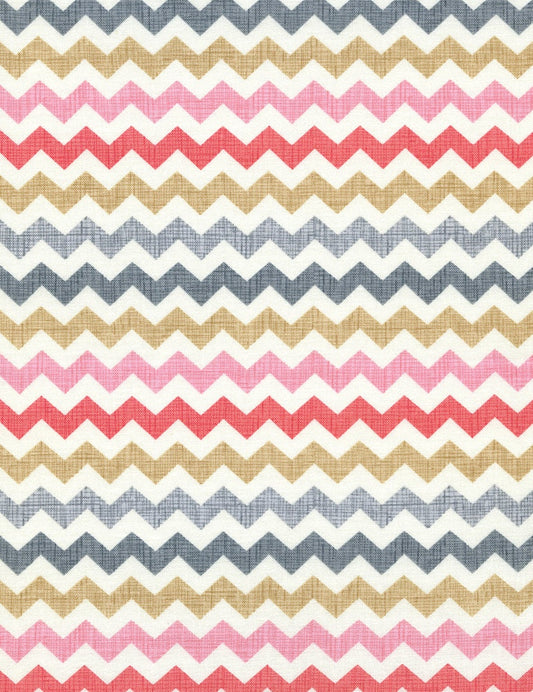 Clearance FABRIC CUPCAKE CHEVRON pastels 1 Yard