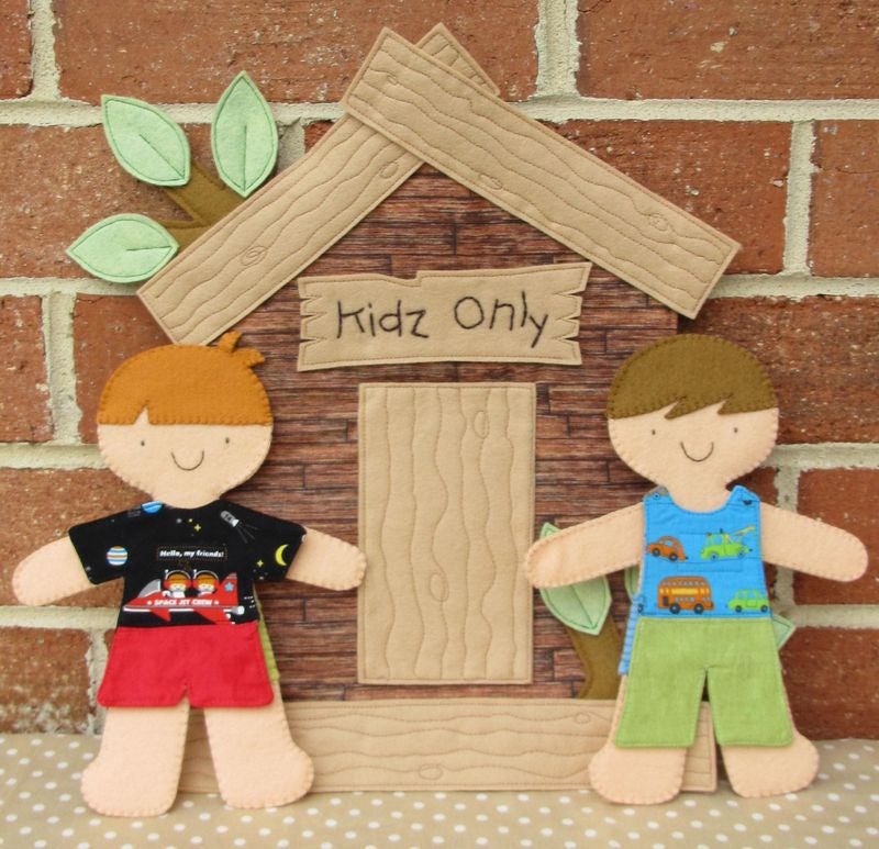 PATTERN TOMS TREE House Boys Fabric Dolls with Changeable Clothing