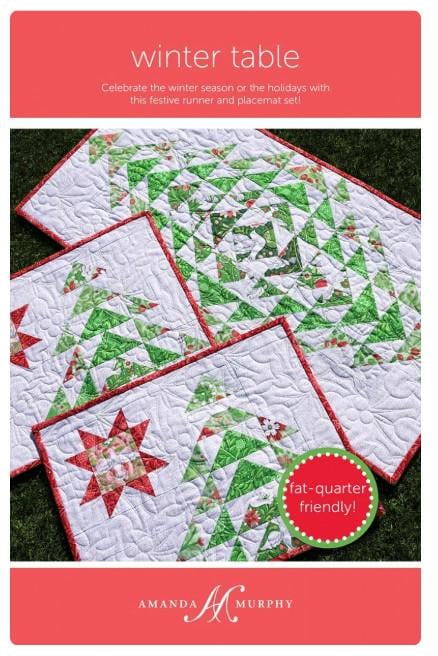 PATTERN WINTER TABLE Christmas Quilted Table Runner and Placemats