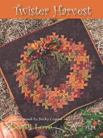 PATTERN TWISTER HARVEST Pinwheel Fall Autumn Wreath Quilt Wall Hanging