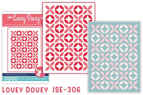 PATTERN Lovey Dovey XOXO Valentines Day Applique Quilt for February 3 sizes