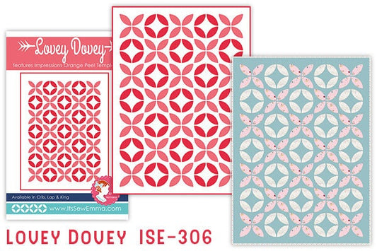 PATTERN Lovey Dovey XOXO Valentines Day Applique Quilt for February 3 sizes