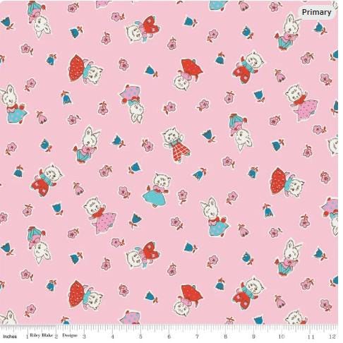 FABRIC Girls and Animals Pink FAT QUARTER Bundle Ours Exclusively