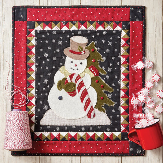 PATTERN Snowy Snowman Christmas WALL HANGING Quilt