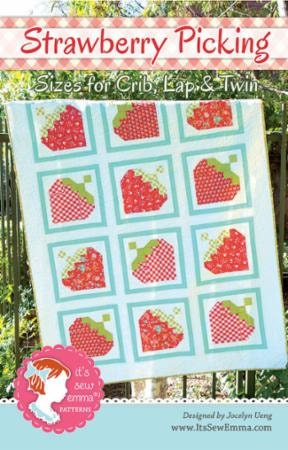 PATTERN STRAWBERRY PICKING 3 sizes, Crib, Lap or Twin  It's Sew Emma