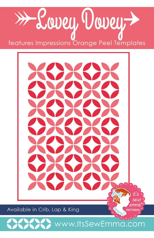 PATTERN Lovey Dovey XOXO Valentines Day Applique Quilt for February 3 sizes