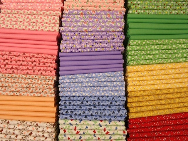 FAT QUARTER SOLIDS You Choose the Color  Feedsack Style Tiny Retro Attic Treasures