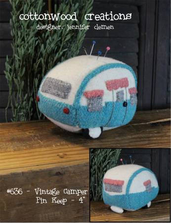 PATTERN VINTAGE CAMPER pin cushion    We combine shipping