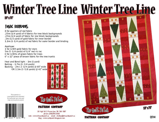 PATTERN WINTER Tree Line CHRISTMAS Trees Quilt   We Combine Shipping