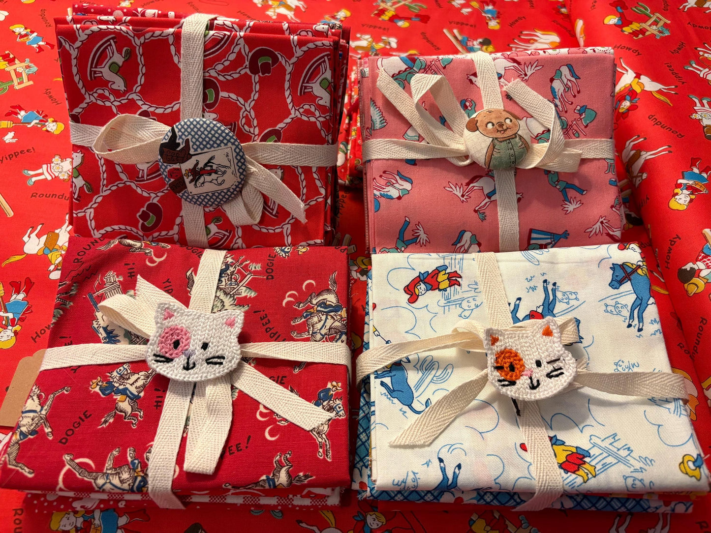 FABRIC Cowboy or Cowgirl Fat Quarter Bundle YOUR CHOICE Ours Exclusively