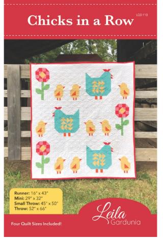 PATTERN CHICKS in a Row Chickens Quilt 4 Sizes if quilts includes table runner