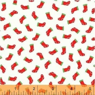 Clearance FABRIC Candy Cane Lane STOCKINGS by Windham We combine shipping