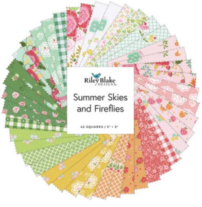 Summer Skies and Fireflies  5" CHARM Pack by Riley Blake