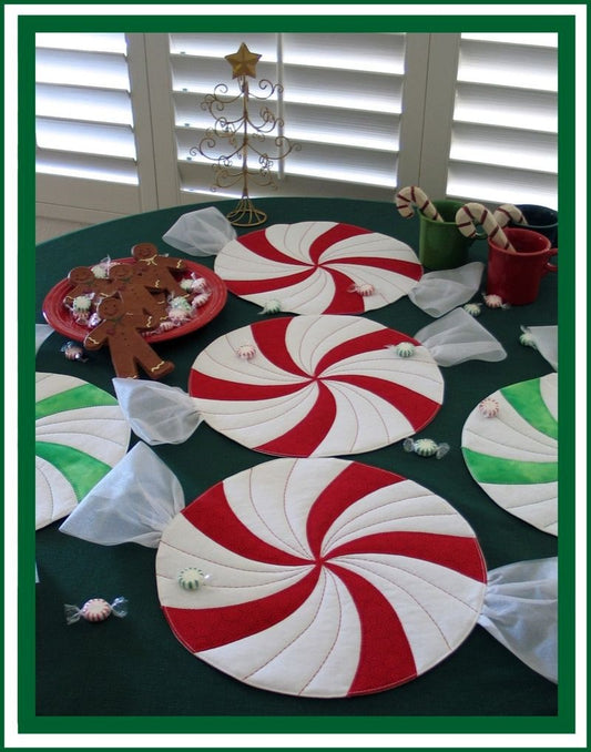 PATTERN PEPPERMINT TWIST Placemats Tablerunners Table Toppers