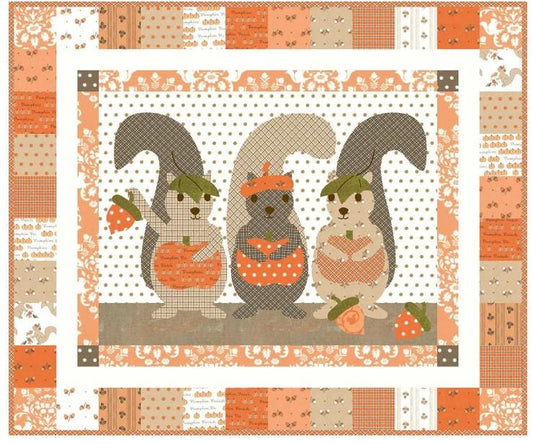 PATTERN My Squirrelly Friends Squirrel Mini Quilt