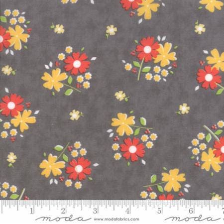FABRIC FLOWER MILL Floral for Fall on Grey from Moda     We combine shipping
