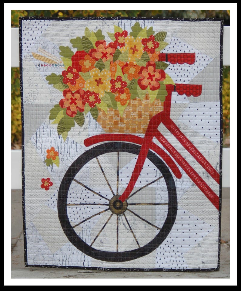 PATTERN BLOSSOMS and Spokes BIKE Quilt