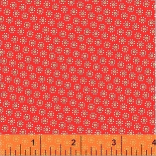 You choose color Fat Quarter FABRIC Feedsack style SUGAR SACK Green tiny floral daisies by Windham reproduction