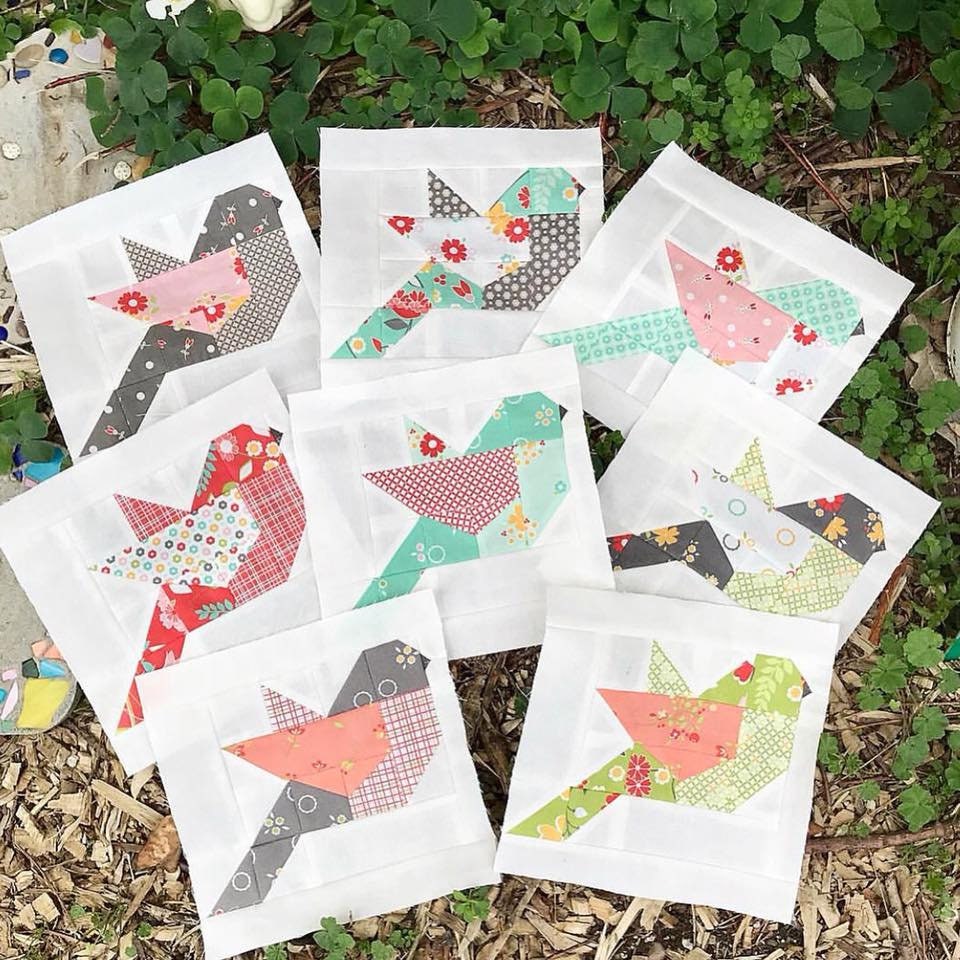 PATTERN FEATHERS BIRD Quilt  60.5" x 70"