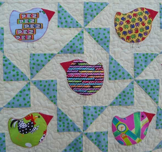 PATTERN CHUBBY CHICKS Bird Quilt pattern Easy and Fun 60"