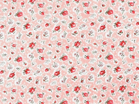 FAT QUARTER You Choose the Color ROSES Feedsack Style Tiny Retro Attic Treasures