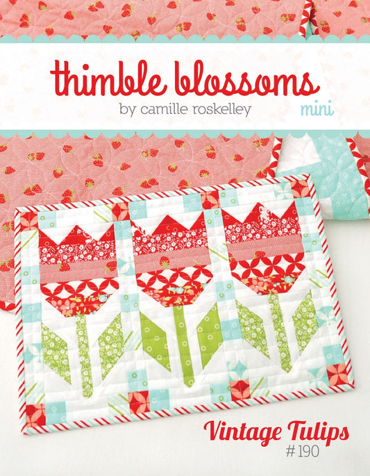 PATTERN mini Vintage Tulips quilt wall hanging