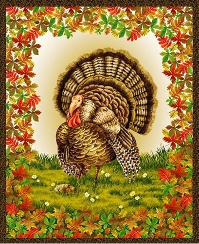 FABRIC Panel Turkey THANKSGIVING