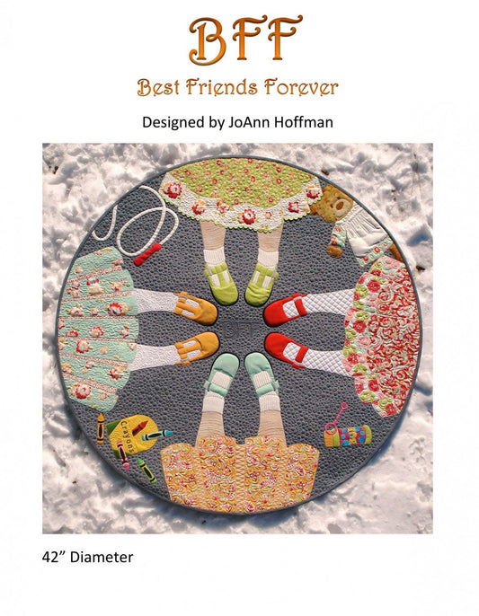 PATTERN ROUND BFF Best Friends Forever retro Quilt    We combine shipping