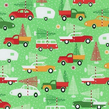 FABRIC SWELL NOEL Retro Christms Cars Campers and more 1 Yard
