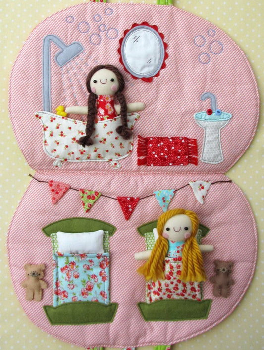 PATTERN HAPPY CAMPERS dollhouse and dolls to make