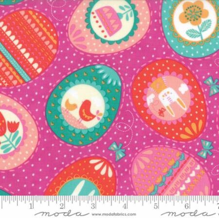 Clearance FABRIC EASTER Spring BUNNY Eggs by Moda    Listing is for One Yard