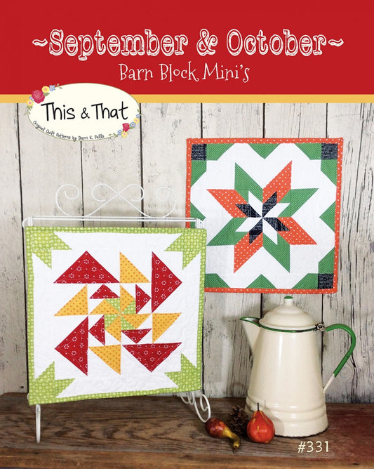 PATTERN BARN BLOCKS September and October Mini Quilt Blocks