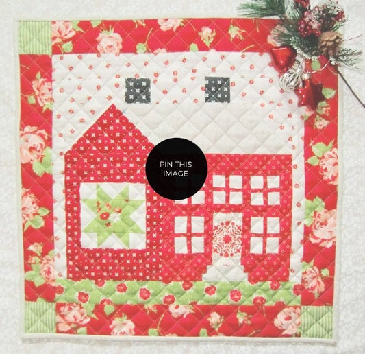PATTERN HOMEBODY House block mini QUILT or Pillow  Charm Pack Friendly  We combine shipping