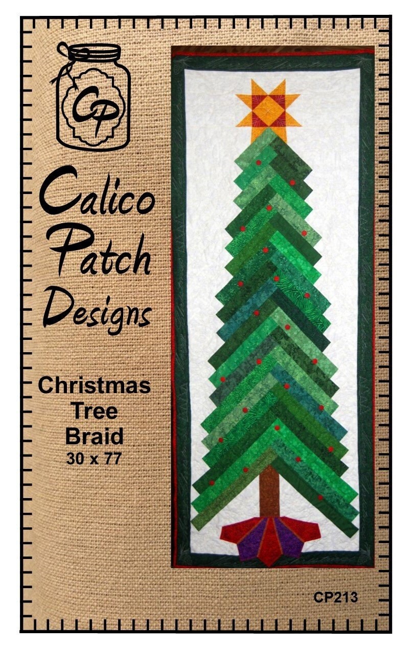 PATTERN CHRISTMAS Tree BRAID Quilted Wall Hanging      We combine shipping