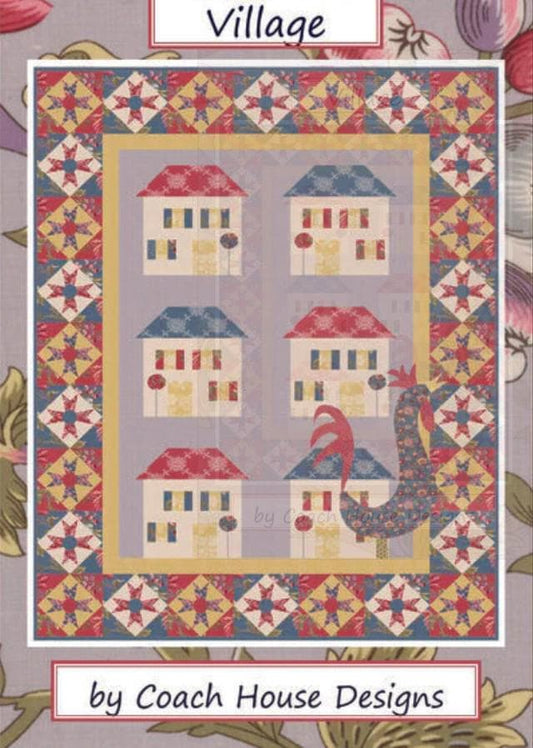 PATTERN VILLAGE HOUSE and Rooster quilt pattern