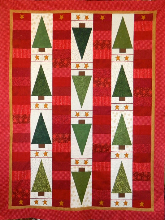 PATTERN WINTER Tree Line CHRISTMAS Trees Quilt   We Combine Shipping