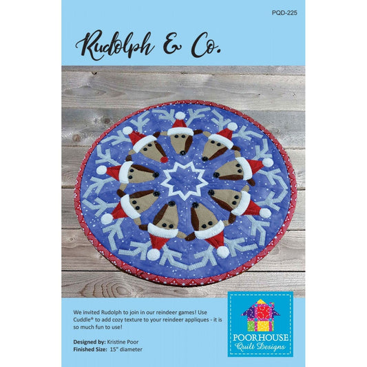 PATTERN Rudolph & Co. MINI Tree Skirt Applique Quilting Pattern