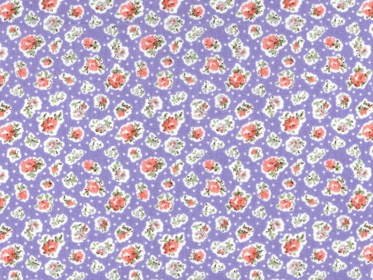 FAT QUARTER You Choose the Color ROSES Feedsack Style Tiny Retro Attic Treasures