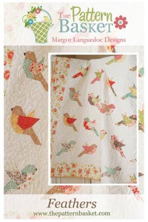 PATTERN FEATHERS BIRD Quilt  60.5" x 70"