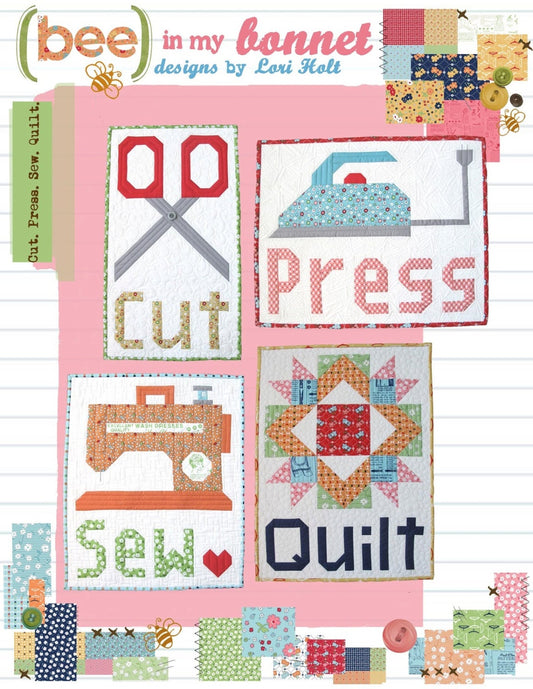 PATTERN 4 DIFFERENT QUILTS Retro Cut Press Sew Quilt  just released