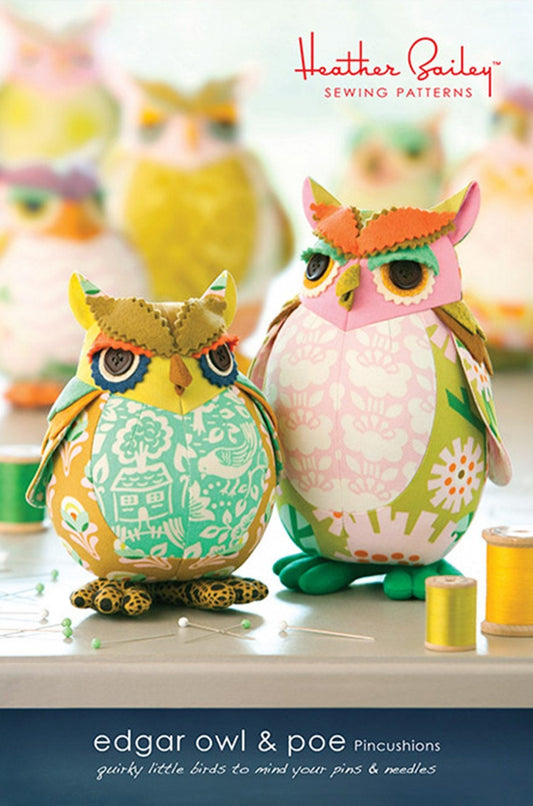 PATTERN EDGAR OWL And Poe Pincushions