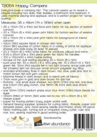 PATTERN HAPPY CAMPERS dollhouse and dolls to make