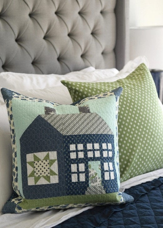 PATTERN HOMEBODY House block mini QUILT or Pillow  Charm Pack Friendly  We combine shipping