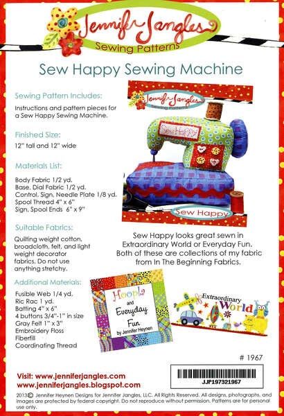 PATTERN Sew Happy Sewing Machine stuffed TOO CUTE
