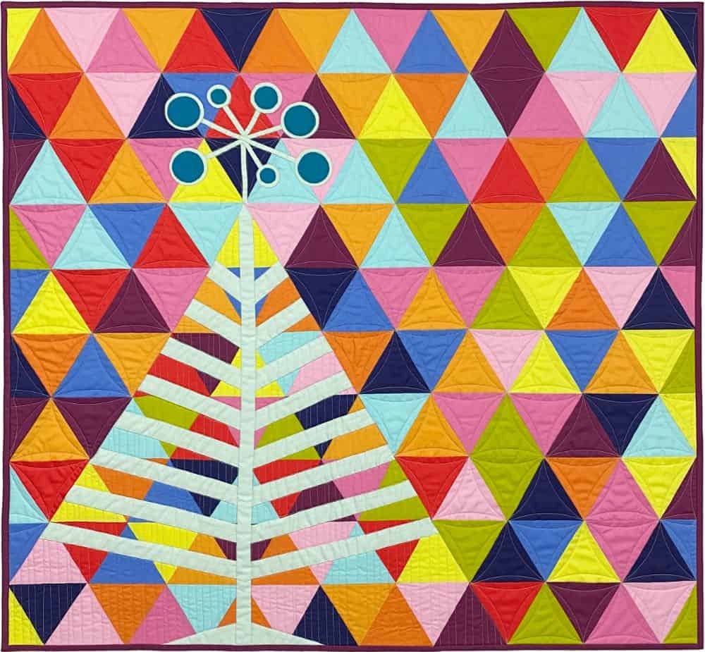 PATTERN TINSEL TREE Christmas 2 Sizes Triangle Quilt