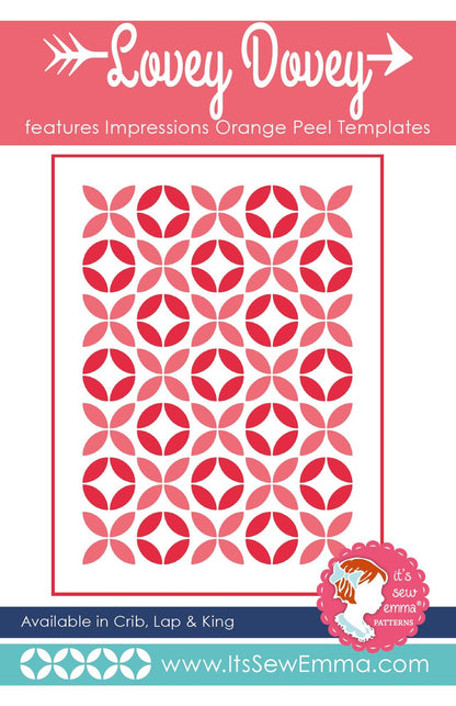 PATTERN Lovey Dovey XOXO Valentines Day Applique Quilt for February 3 sizes